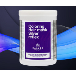 Kallos stříbrná maska proti žlutému nádechu vlasů 1000 ml - Kallos Coloring Hair Mask Silver Reflex