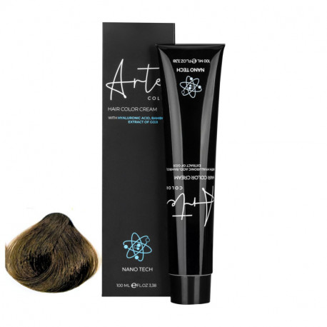 ARTE COLOUR 7.17  – Střední studená čokoládová blond profesionální barva na vlasy 100 ml