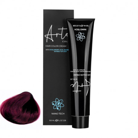 ARTE COLOUR 6.62  – Tmavá červenofialová blond profesionální barva na vlasy 100 ml