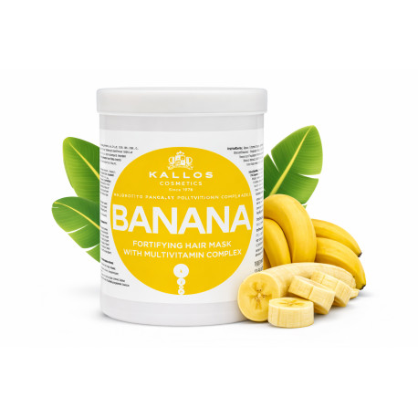 Banánová maska na vlasy Kallos KJMN – hydratace a výživa vlasů