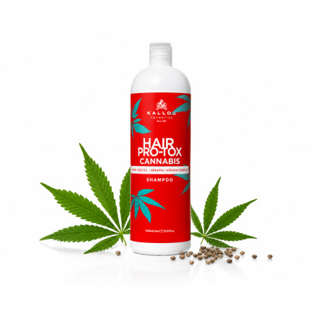 Kallos Hair Pro-Tox Konopný šampon 1000 ml - Kallos Hair Pro-Tox Cannabis Shampoo