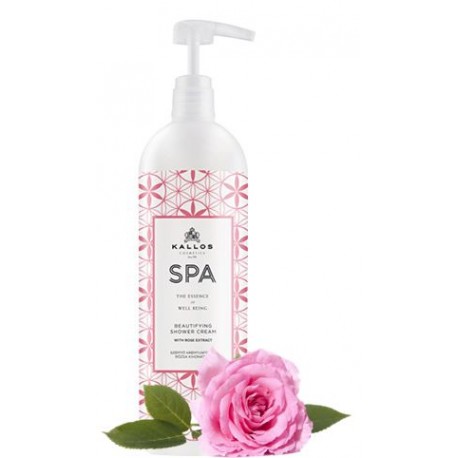 Kallos SPA krémový sprchový gel z růže z Damašku 1000 ml - Kallos SPA Beutifulying Shower Cream Gel With Rose Extract