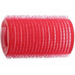 Duko natáčky na vlasy Velcro průměr 33 mm - 6 ks červená